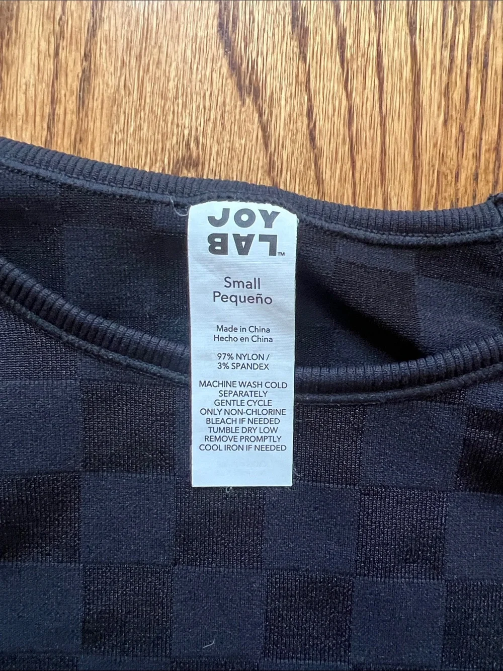 JoyLab Black Cropped Long-Sleeve Top